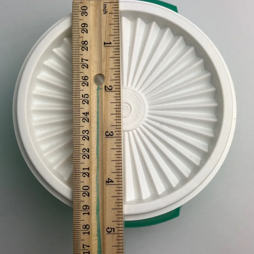 Tupperware Servalier Green and White Stackable Bowls